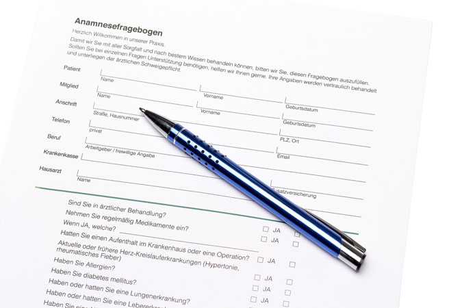 Beispiel Anamnesebogen Beispiel Anamnesebogen
